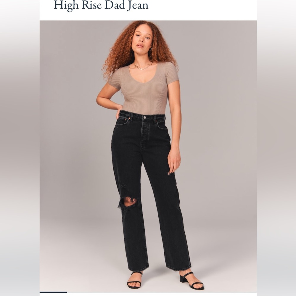 New with Tags!! Abercrombie & Fitch stretch Dad jeans in black